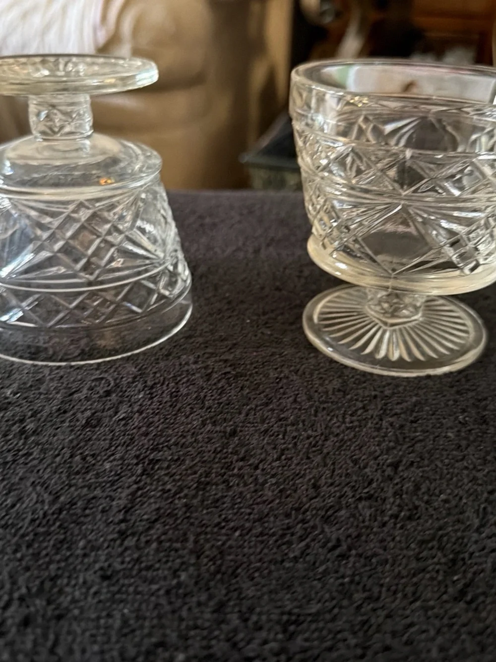 Clear Pressed Glass Dessert Compote - Classic Clear